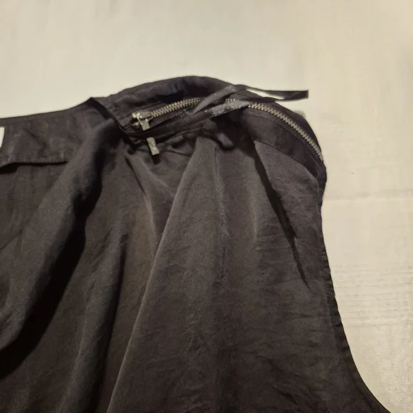 Michael Michael Kors 2X blouse black sleeveless matching fabric belt. VGUC - Picture 4 of 8